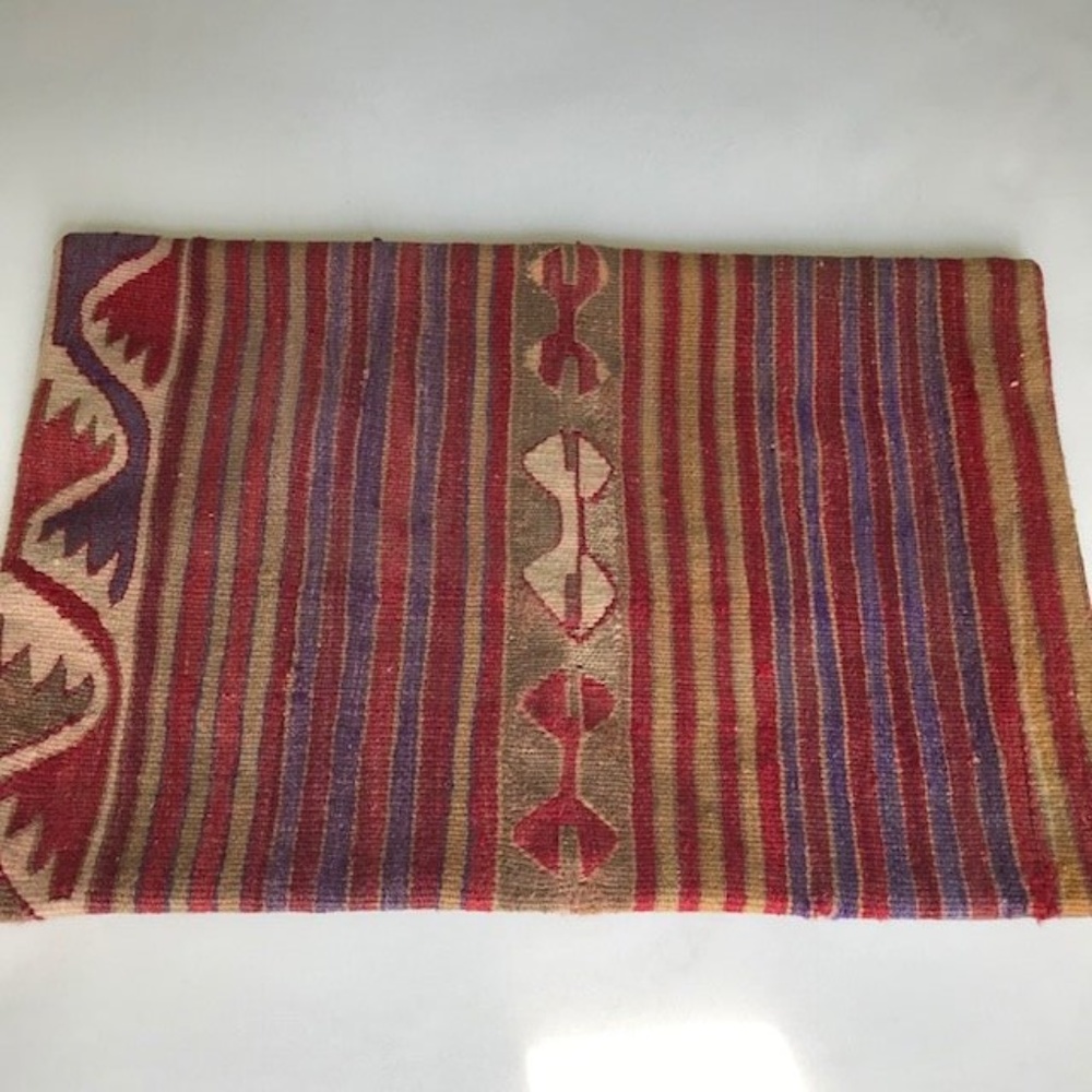 Turkish Lumbar Throw Pillow Cover, Kilim Cushion